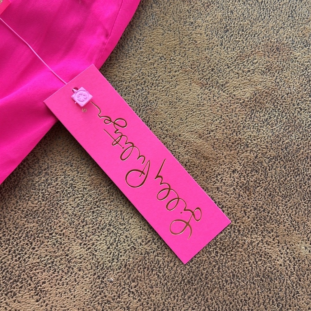 NWT Lilly Pulitzer Pink Palms Women's dressy blouse tank Top. Size 8 - Picture 4 of 10
